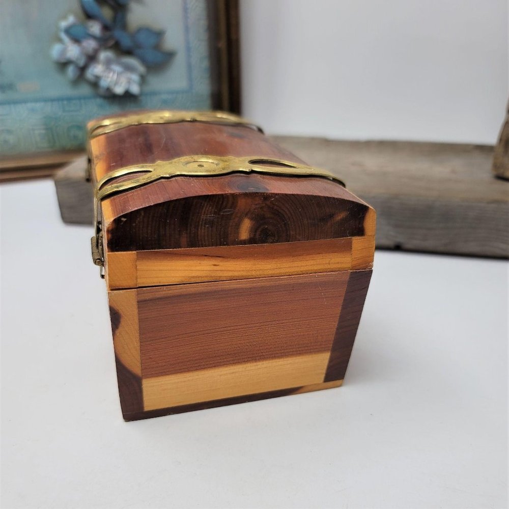 Vintage Souvenir Wood Trinket Box Chest Gettysburg - Picture 7 of 8